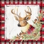 Picture of HOLIDAY DEER ON PLAID SQUARE II