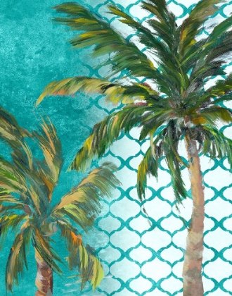 Picture of TROPICAL TREES ON CHEVRON II