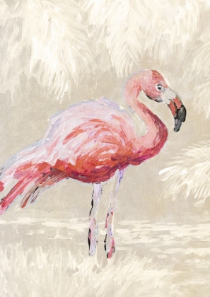 Picture of FLAMINGO ON TAUPE