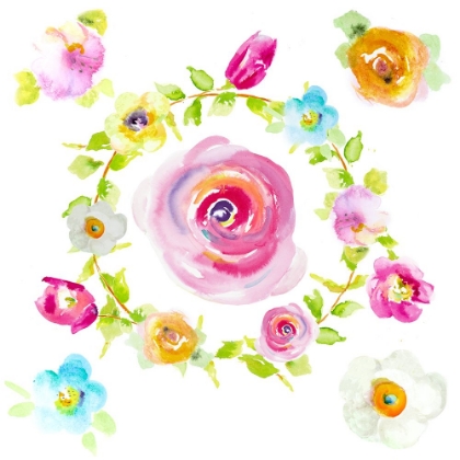 Picture of ROSY FLORAL WREATH