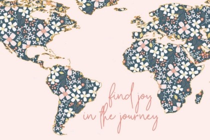 Picture of FIND JOY IN THE JOURNEY MAP ON PINK