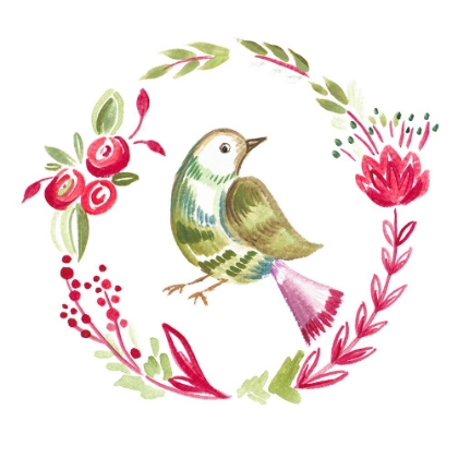 Picture of LITTLE BIRD FLORAL I