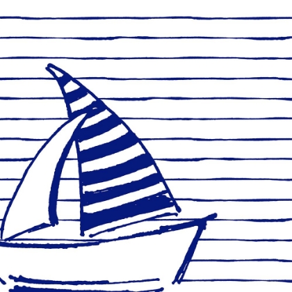 Picture of BLUE NAUTICAL ON STRIPES III