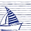 Picture of BLUE NAUTICAL ON STRIPES III