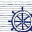 Picture of BLUE NAUTICAL ON STRIPES IV