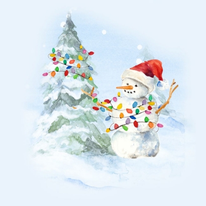 Picture of CHRISTMAS SNOWY PINE AND SNOWMAN