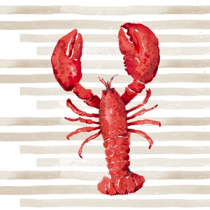 Picture of RED LOBSTER ON STRIPES