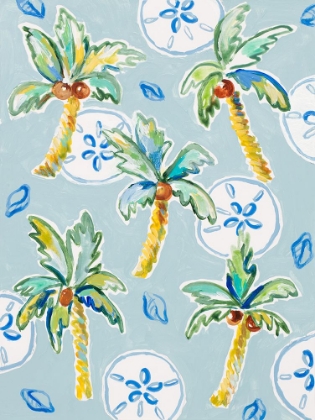 Picture of PALM TREES AND SAND DOLLARS