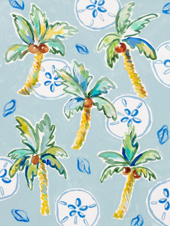 Picture of PALM TREES AND SAND DOLLARS