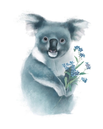 Picture of BABY KOALA WITH FLOWERS
