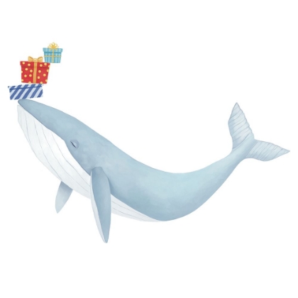 Picture of CHRISTMAS WHALE BLUE