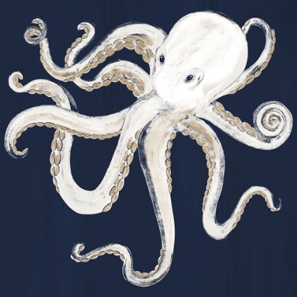Picture of OCTOPUS ON DARK BLUE