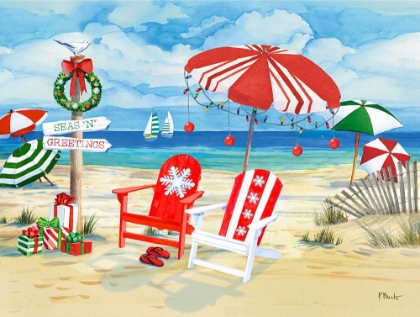 Picture of HOLIDAY BEACH SIGNS - SNOWFLAKES