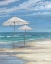 Picture of SEASCAPE WITH UMBRELLAS - WHITE