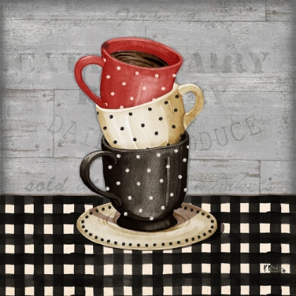Picture of FARMHOUSE COFFEE CUPS II - GRAY