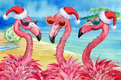 Picture of HOLIDAY FLAMINGO GIRLFRIENDS HORIZONTAL