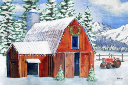 Picture of HOLIDAY HOMELAND BARNS I - SCENIC