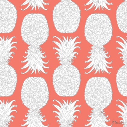 Picture of WHITE PINEAPPLE REPEAT II - CORAL
