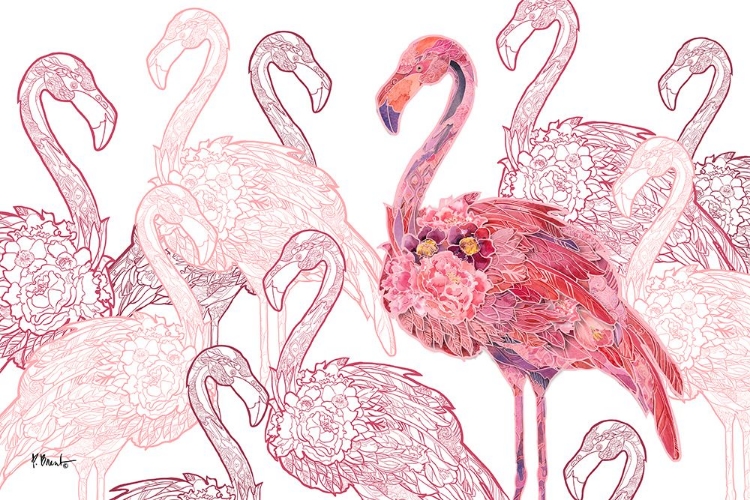 Picture of FLAMINGO FLOCK - WHITE