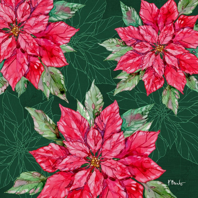 Picture of FIONA POINSETTIAS II - GREEN