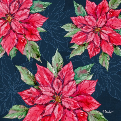 Picture of FIONA POINSETTIAS II - NAVY