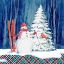 Picture of FROSTED SNOWMAN III
