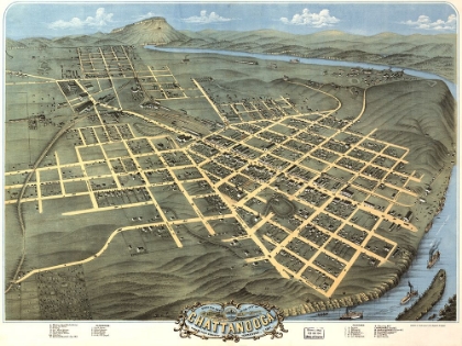 Picture of CHATTANOOGA MAP 1871