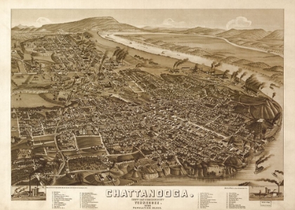 Picture of CHATTANOOGA MAP 1886