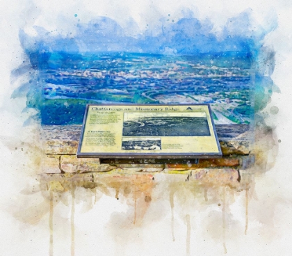 Picture of CHATTANOOGA MISSIONARY RIDGE PLAQUE WATERCOLOR