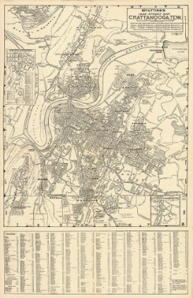 Picture of CHATTANOOGA STREET MAP 1938