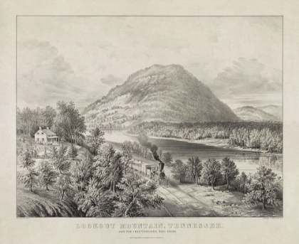 Picture of LOOKOUT MOUNTAIN AND CHATTANOOGA RAILROAD 1866