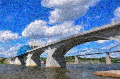 Picture of MARKET BRIDGE OIL PAINTING