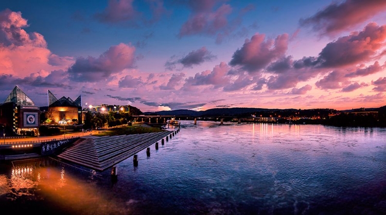 Picture of RIVER DOWNTOWN AT NIGHT PANORAMA REEDIT