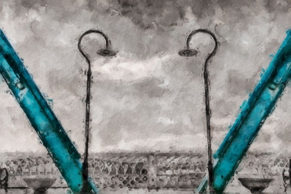 Picture of WALNUT LOVE MASK BLUE RAIL OIL PAINTING