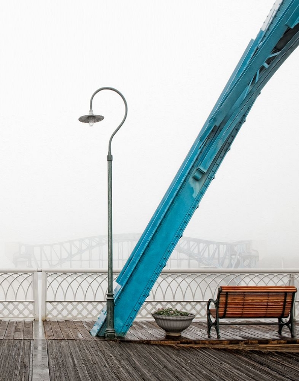 Picture of WALNUT POSTS IN FOG RIGHT CROP