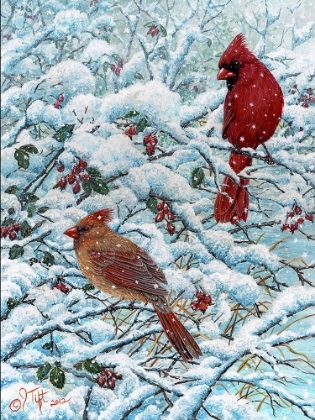 Picture of WINTER CARDINAL PAINTING