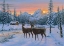 Picture of WHITETAIL AND CABIN