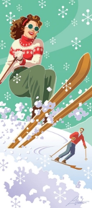 Picture of VINTAGE SKIERS