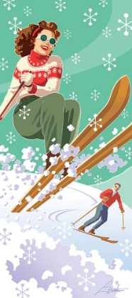 Picture of VINTAGE SKIERS