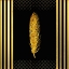Picture of BLACK AND GOLD - FEATHERED FASHION