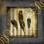 Picture of BLACK AND GOLD - FEATHERS