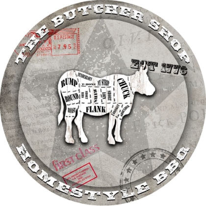 Picture of AMERICAN BUTCHER SHOP ROUND COW