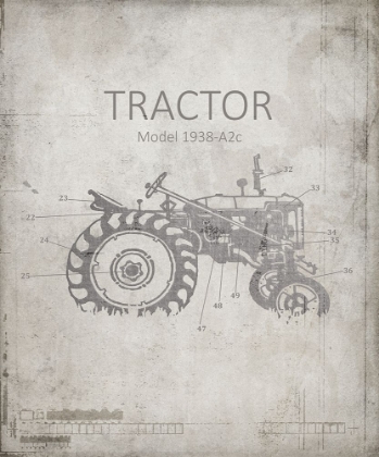 Picture of INDUSTRAIL FARM TRACTOR BLUE PRINT_BW2