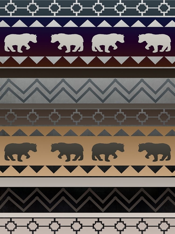 Picture of BEAR PATTERN SUNSET GRADIENT