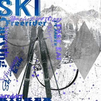 Picture of EXTREME SKIER WORD COLLAGE