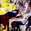 Picture of PAINTED ELEPHANT 1_GRUNGE