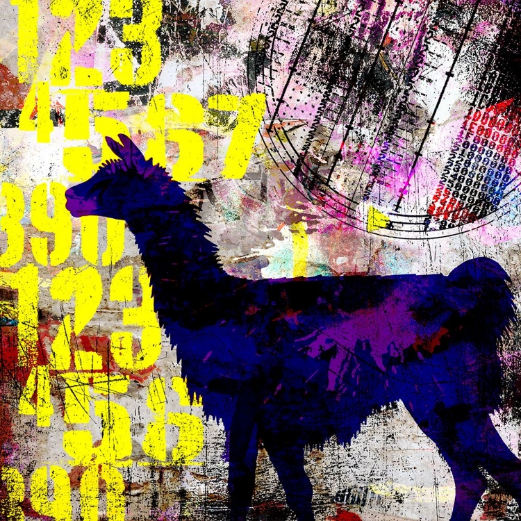 Picture of PAINTED LLAMA 1_GRUNGE