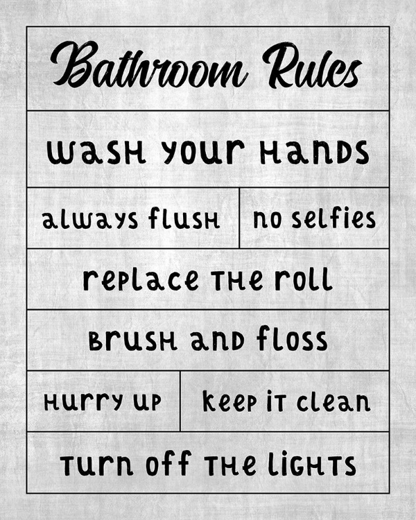 Picture of SIMPLE BATHROOM RULES