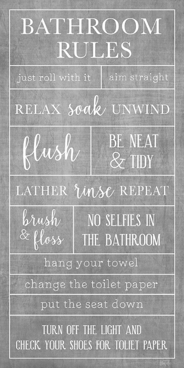Picture of RULES OF THE BATHROOM