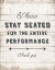 Picture of PLEASE STAY SEATED